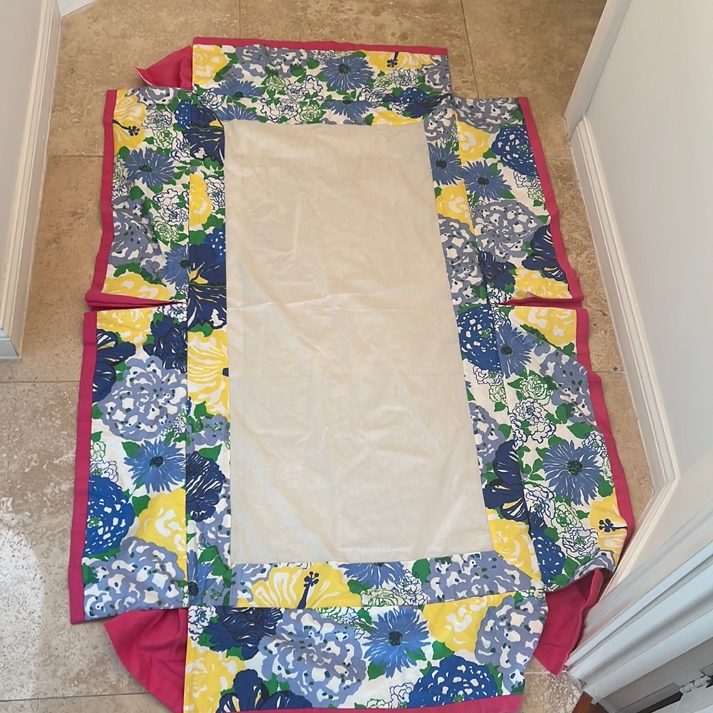 Custom Crib Skirt in Lee Jofa for Lilly Pulitzer Heritage Floral Fabric